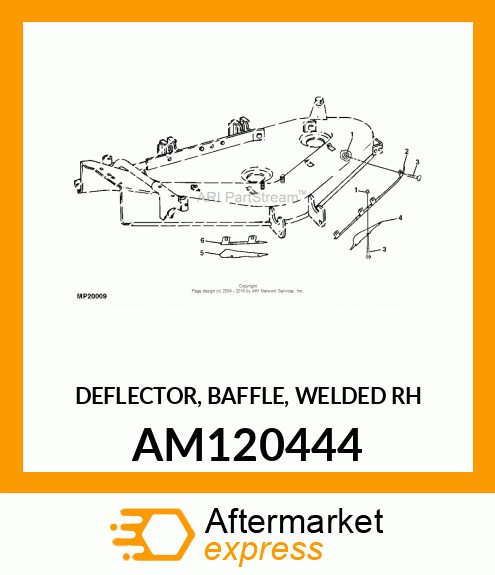 DEFLECTOR, BAFFLE, WELDED RH AM120444