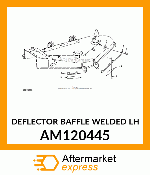 DEFLECTOR, BAFFLE, WELDED LH AM120445