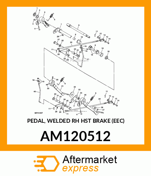 PEDAL, WELDED RH HST BRAKE (EEC) AM120512