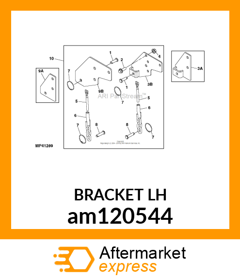 BRACKET, HEIGHT LATCH RH am120544