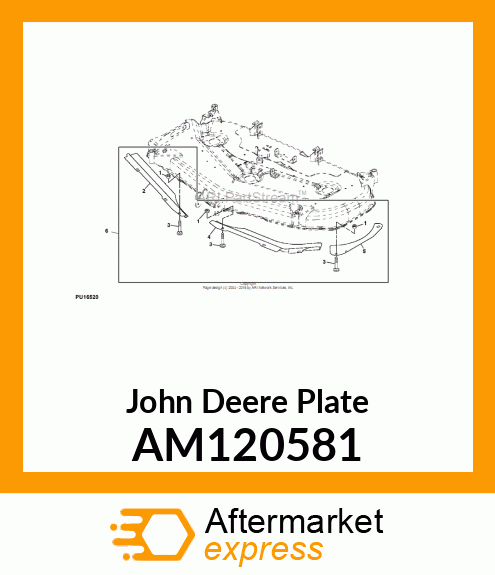 PLATE, PLATE, WELDED LH LEAF BAFFLE AM120581