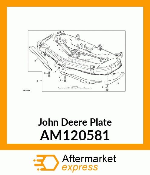 PLATE, PLATE, WELDED LH LEAF BAFFLE AM120581