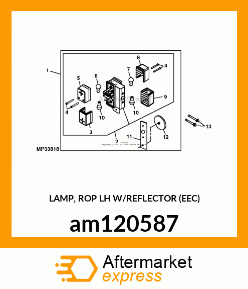 LAMP, ROP LH W/REFLECTOR (EEC) am120587