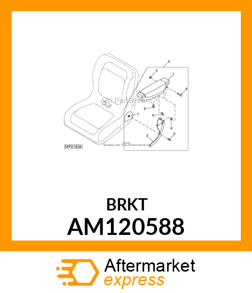 BRACKET, ARMREST Z AM120588