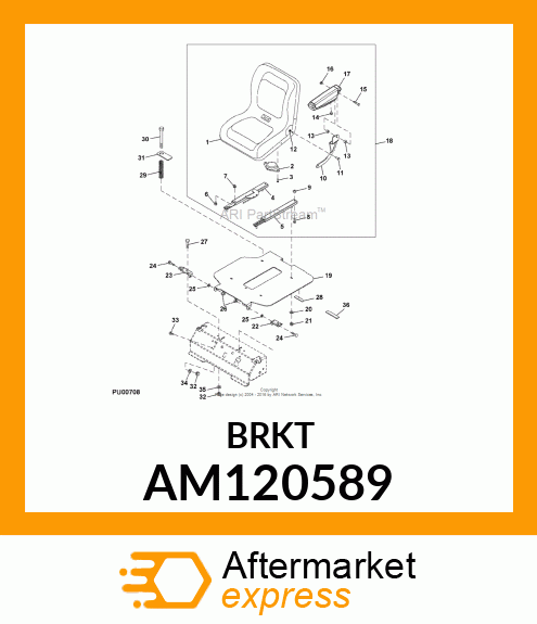 BRACKET, ARMREST Z AM120589