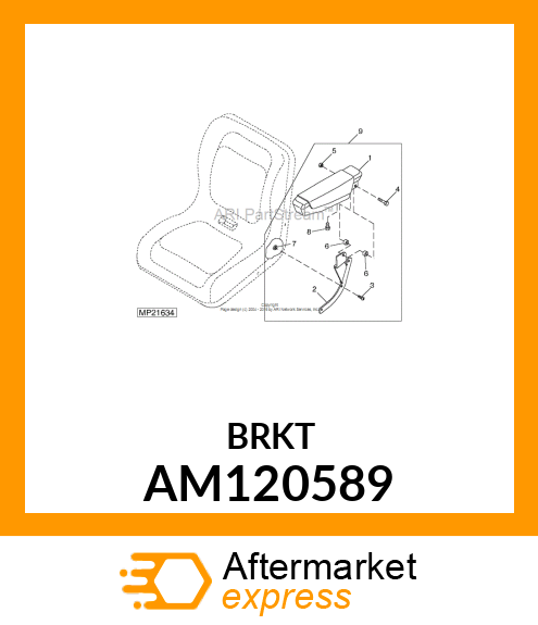 BRACKET, ARMREST Z AM120589