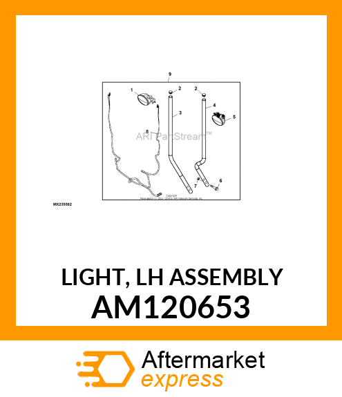 LIGHT, LH ASSEMBLY AM120653