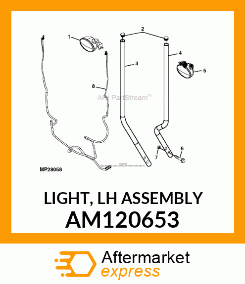 LIGHT, LH ASSEMBLY AM120653