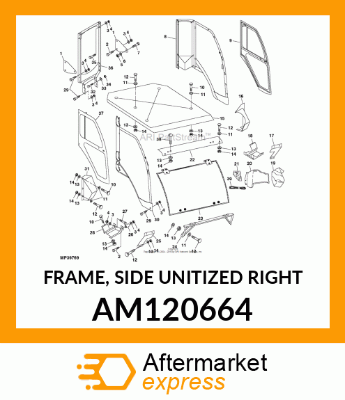 FRAME, SIDE UNITIZED RIGHT AM120664