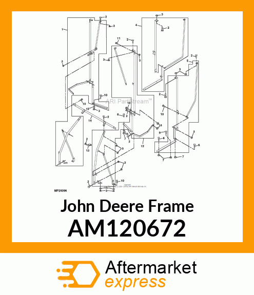 FRAME, RIGHT FRONT AM120672