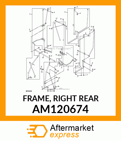 FRAME, RIGHT REAR AM120674