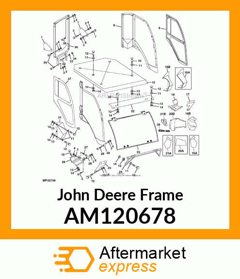 FRAME, RIGHT UNITIZED SIDE AM120678