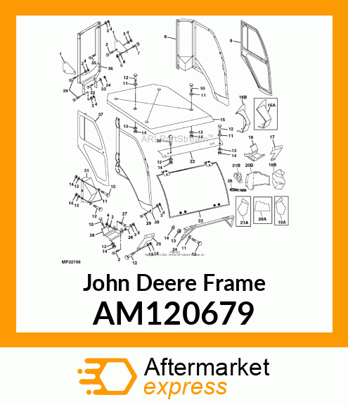 FRAME, LEFT UNITIZED SIDE AM120679