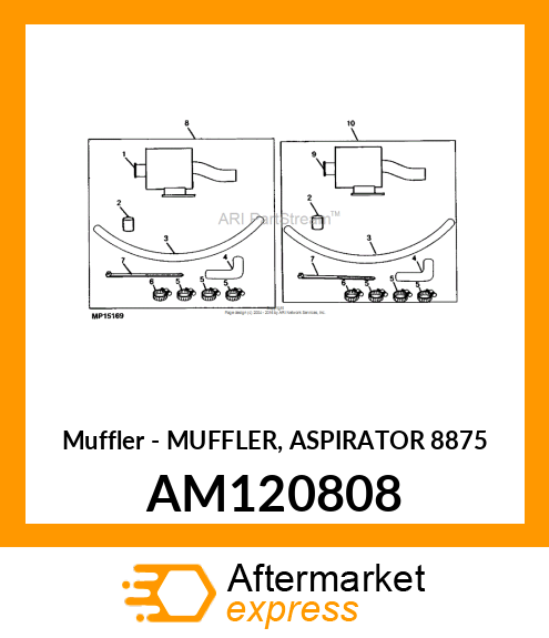 Muffler - MUFFLER, ASPIRATOR 8875 AM120808