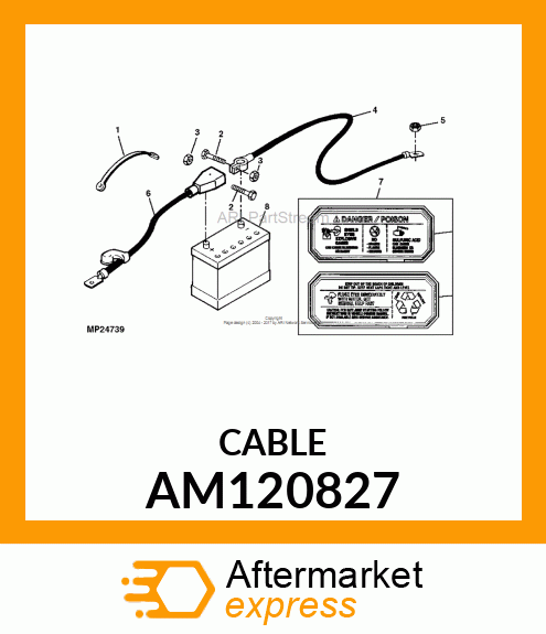 CABLE, POSITIVE BATTERY AM120827