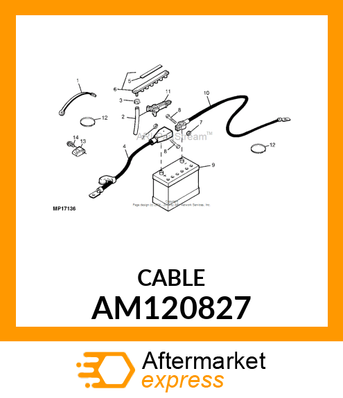 CABLE, POSITIVE BATTERY AM120827