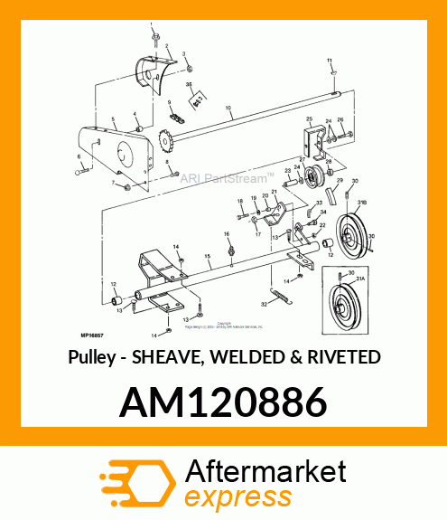 Pulley - SHEAVE, WELDED & RIVETED AM120886