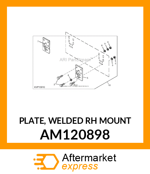 PLATE, WELDED RH MOUNT AM120898