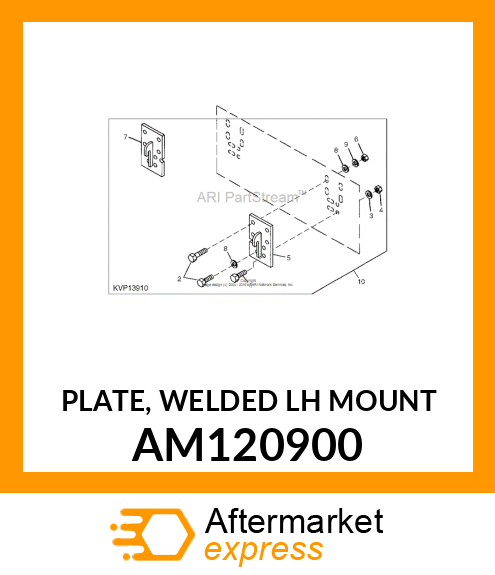 PLATE, WELDED LH MOUNT AM120900