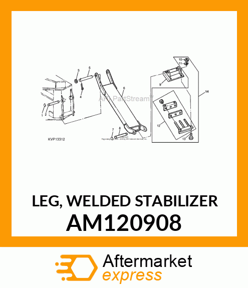 LEG, WELDED STABILIZER AM120908