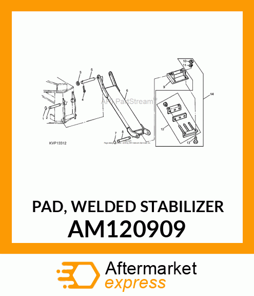 PAD, WELDED STABILIZER AM120909