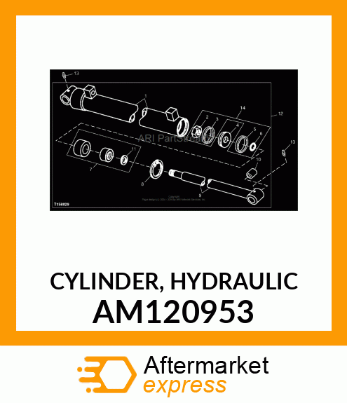 CYLINDER, HYDRAULIC AM120953