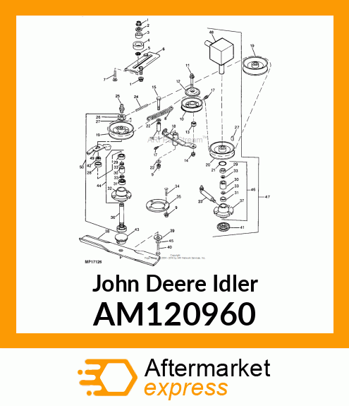 SHEAVE, WELDED SPINDLE AM120960