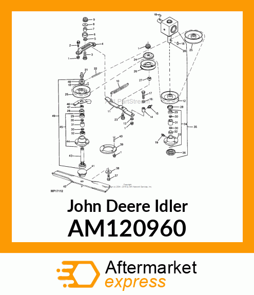 SHEAVE, WELDED SPINDLE AM120960