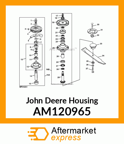 HOUSING, HOUSING, SPINDLE ASSY AM120965