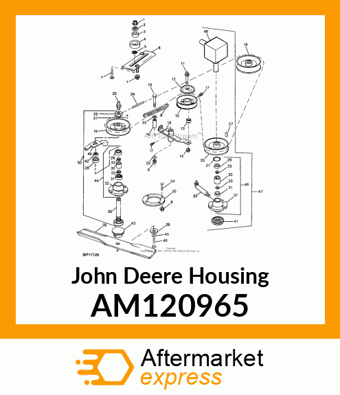 HOUSING, HOUSING, SPINDLE ASSY AM120965