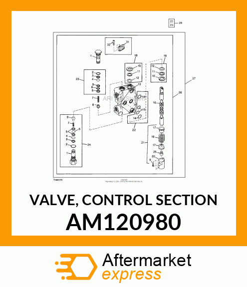 VALVE, CONTROL SECTION AM120980