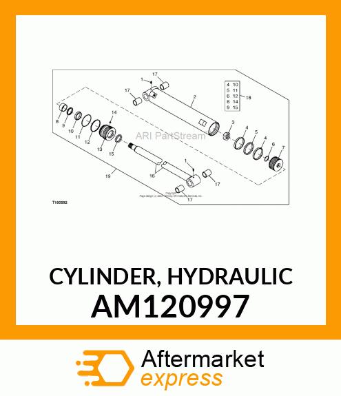 CYLINDER, HYDRAULIC AM120997
