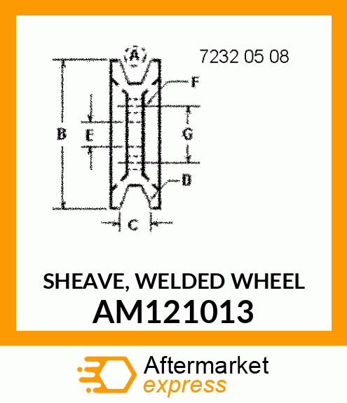 SHEAVE, WELDED WHEEL AM121013