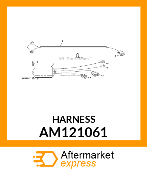 HARNESS, REAR PTO OPTION AM121061