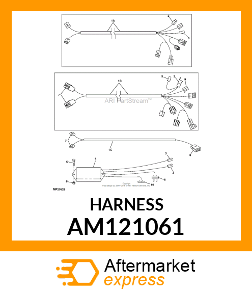 HARNESS, REAR PTO OPTION AM121061