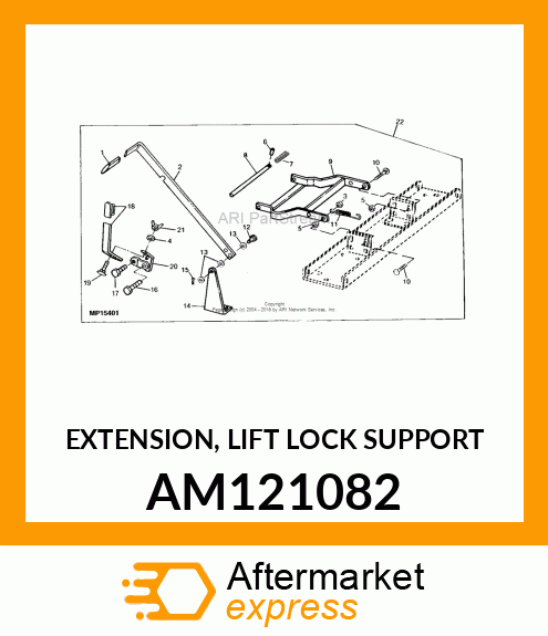 EXTENSION, LIFT LOCK SUPPORT AM121082