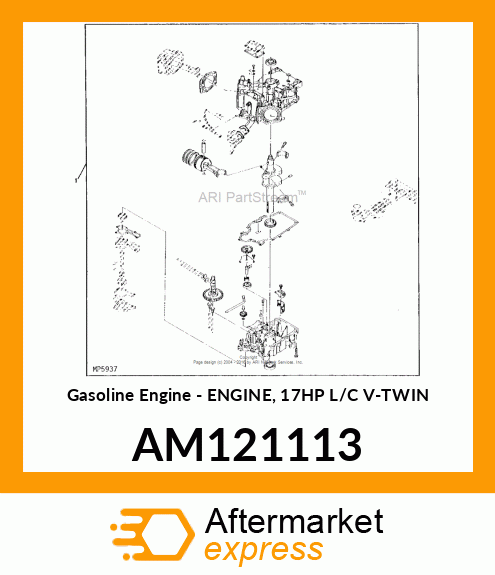 Gasoline Engine - ENGINE, 17HP L/C V-TWIN AM121113