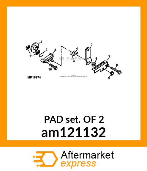 KIT, BRAKE PAD am121132