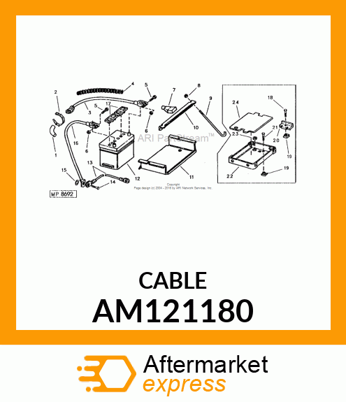 CABLE, NEGATIVE BATTERY AM121180