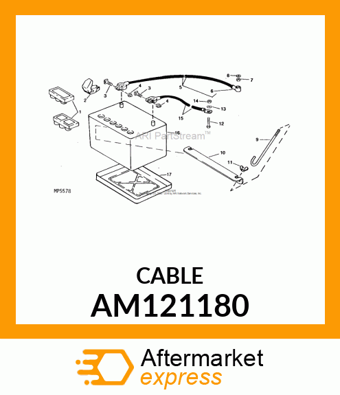 CABLE, NEGATIVE BATTERY AM121180