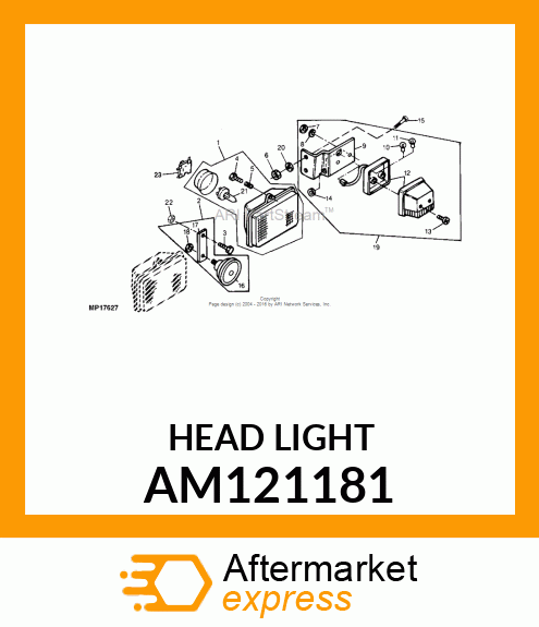 HEADLIGHT (HOMOLOGATED) AM121181