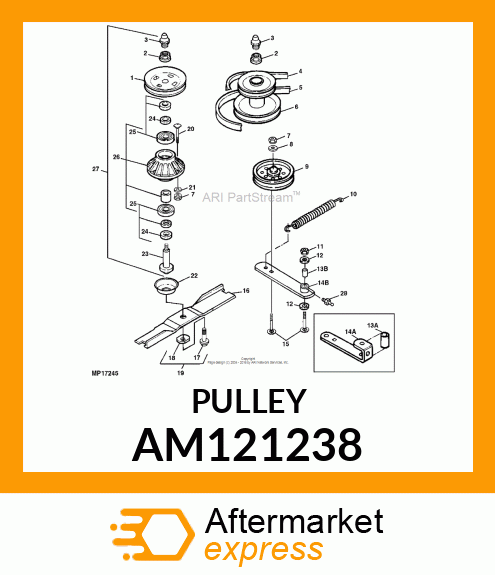 IDLER, RIVETED W/BEARING AM121238