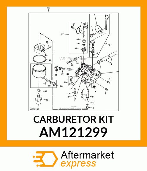 CARBURETOR KIT AM121299