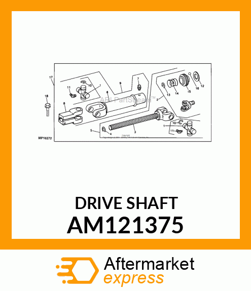 UNIVERSAL DRIVESHAFT, DRIVESHAFT, U AM121375