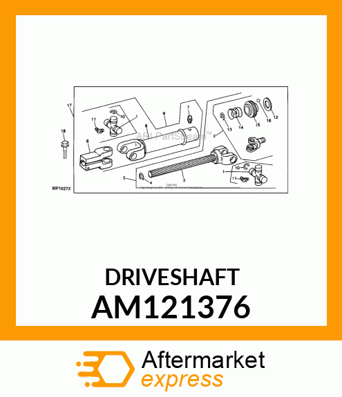 UNIVERSAL DRIVESHAFT, DRIVESHAFT, U AM121376