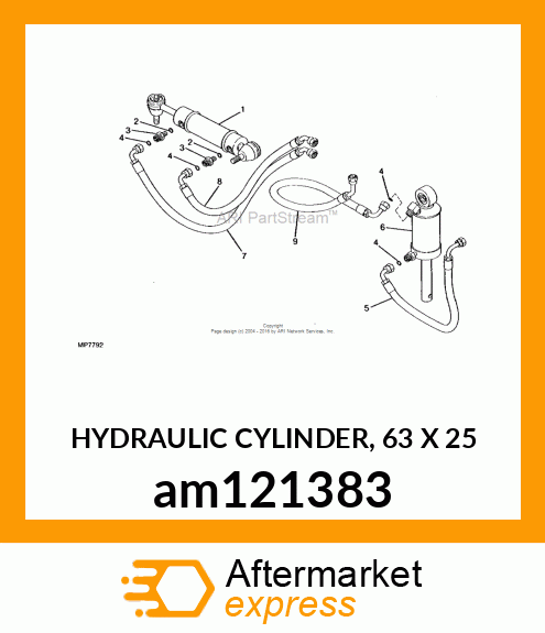 HYDRAULIC CYLINDER, 63 X 25 am121383