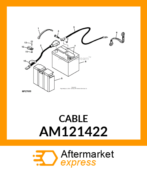 CABLE, NEGATIVE BATTERY AM121422