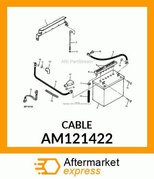 CABLE, NEGATIVE BATTERY AM121422