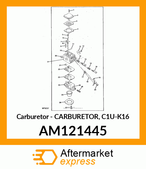 Carburetor - CARBURETOR, C1U-K16 AM121445