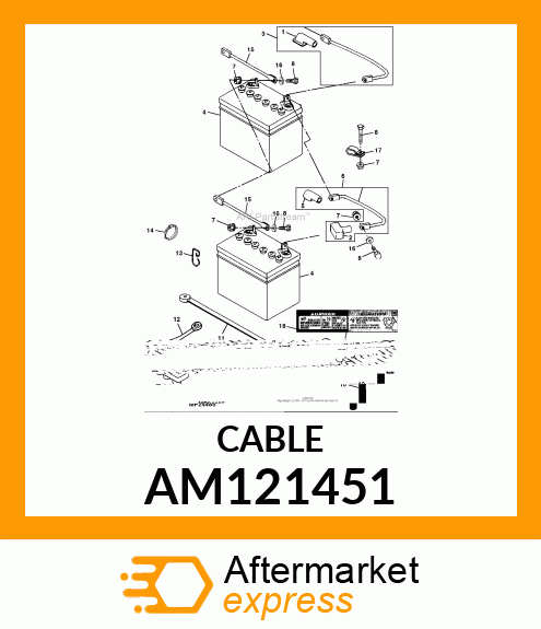 CABLE, POSITIVE BATTERY AM121451